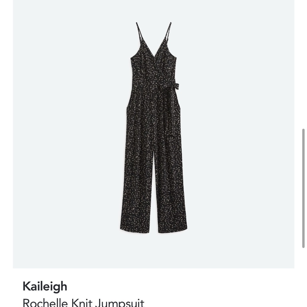 Kaileigh Black Knit Jumpsuit with Spaghetti Straps
